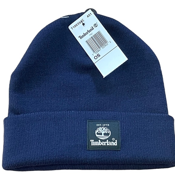 Timberland Men’s Cuffed Beanie Winter Hat Lightweight T100354C 451 Navy NWT - Picture 14 of 14